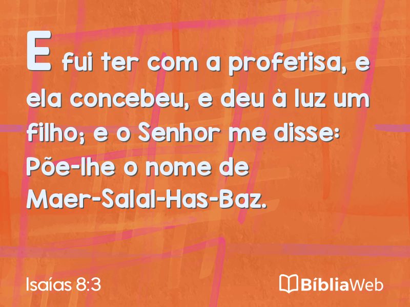Isaías 8:3 em imagem para compartilhar