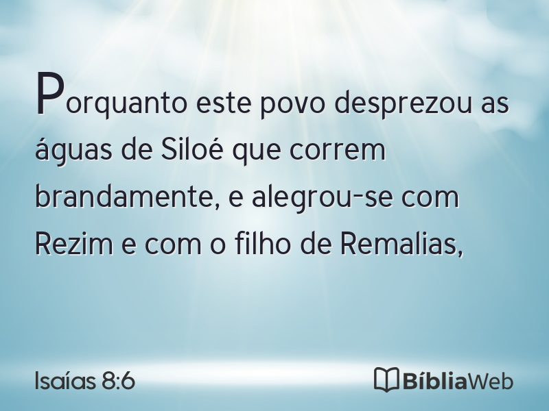 Isaías 8:6 em imagem para compartilhar