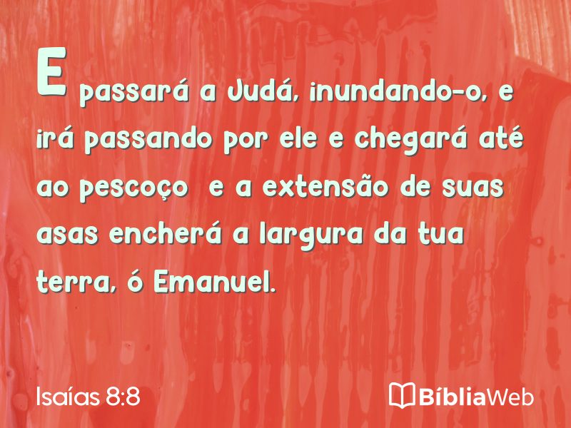 Isaías 8:8 em imagem para compartilhar