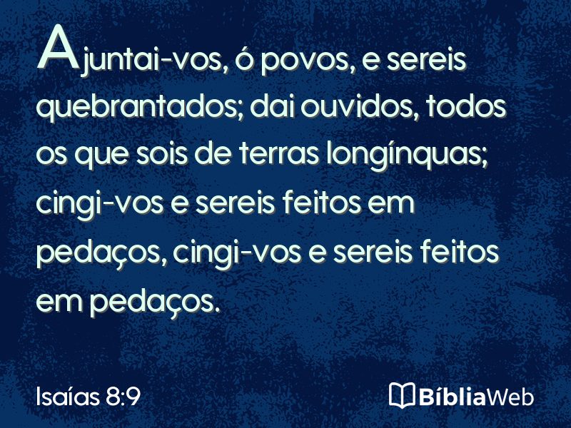 Isaías 8:9 em imagem para compartilhar