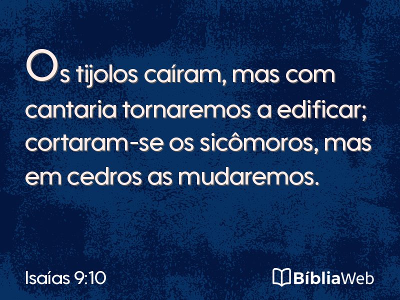 Isaías 9:10 em imagem para compartilhar