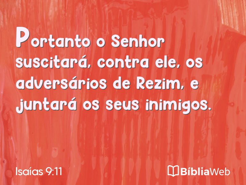 Isaías 9:11 em imagem para compartilhar