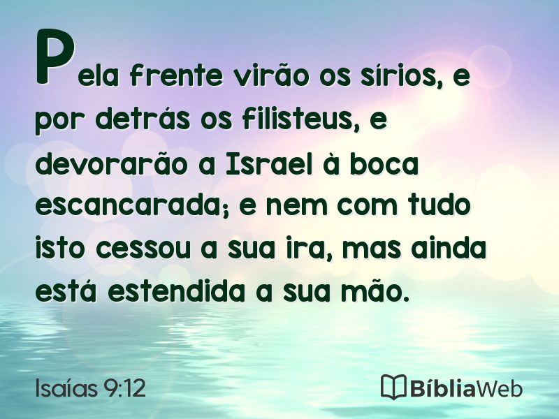 Isaías 9:12 em imagem para compartilhar