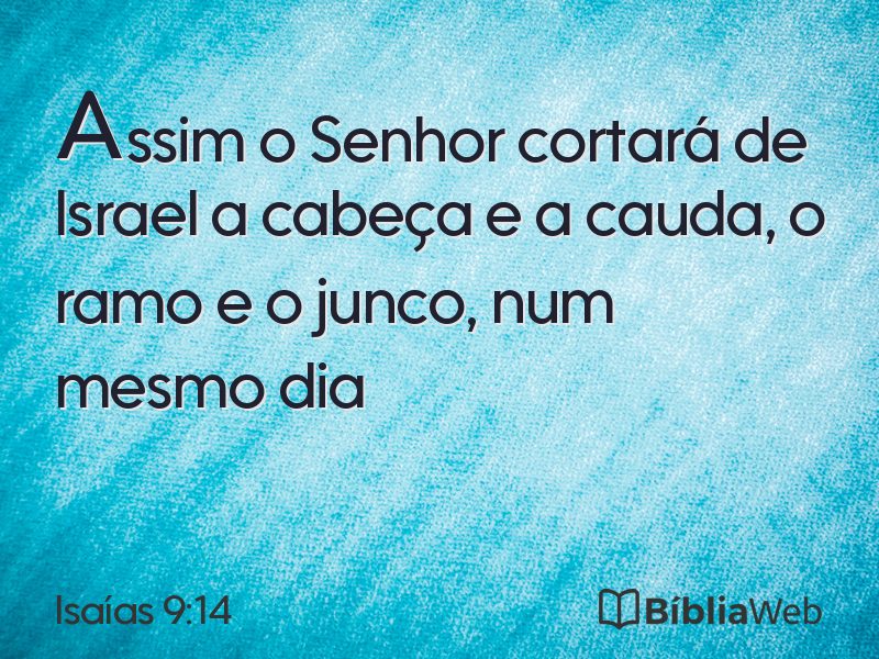 Isaías 9:14 em imagem para compartilhar