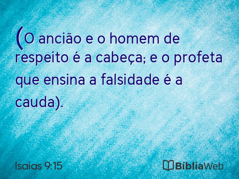 Isaías 9:15 em imagem para compartilhar