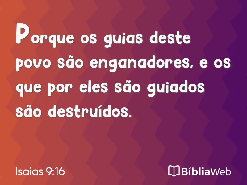 Isaías 9:16 em imagem para compartilhar