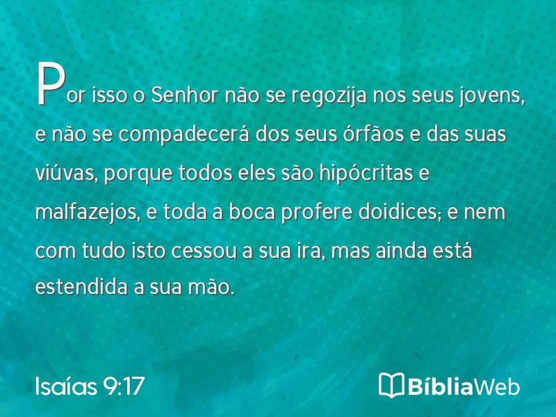 Isaías 9:17 em imagem para compartilhar