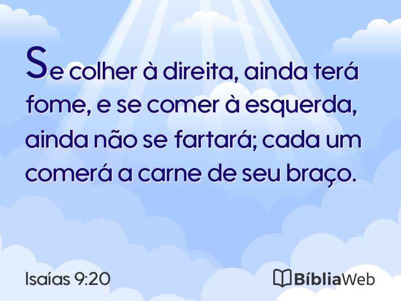 Isaías 9:20 em imagem para compartilhar