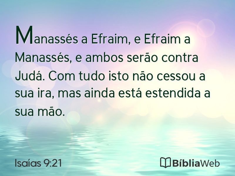 Isaías 9:21 em imagem para compartilhar