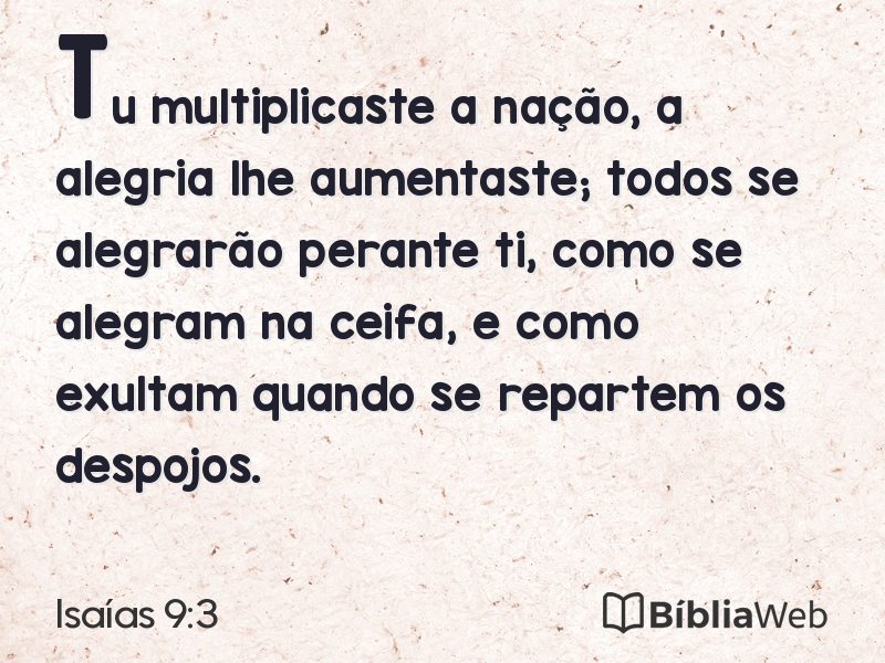 Isaías 9:3 em imagem para compartilhar