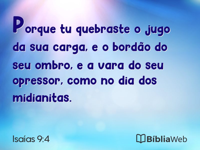 Isaías 9:4 em imagem para compartilhar
