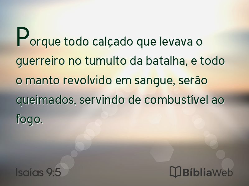 Isaías 9:5 em imagem para compartilhar