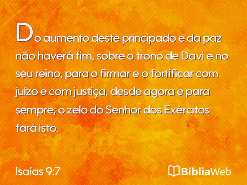 Isaías 9:7 em imagem para compartilhar