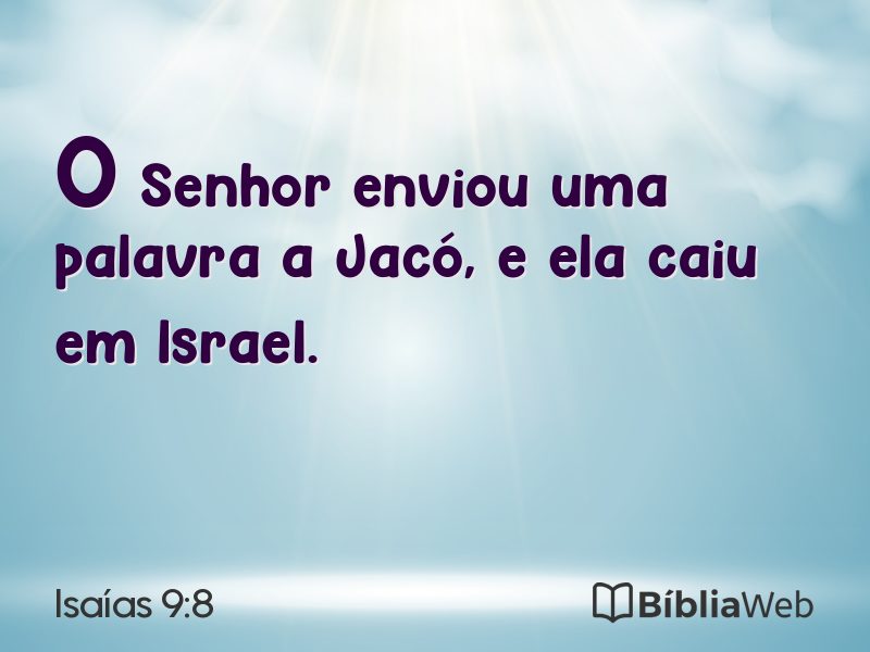 Isaías 9:8 em imagem para compartilhar