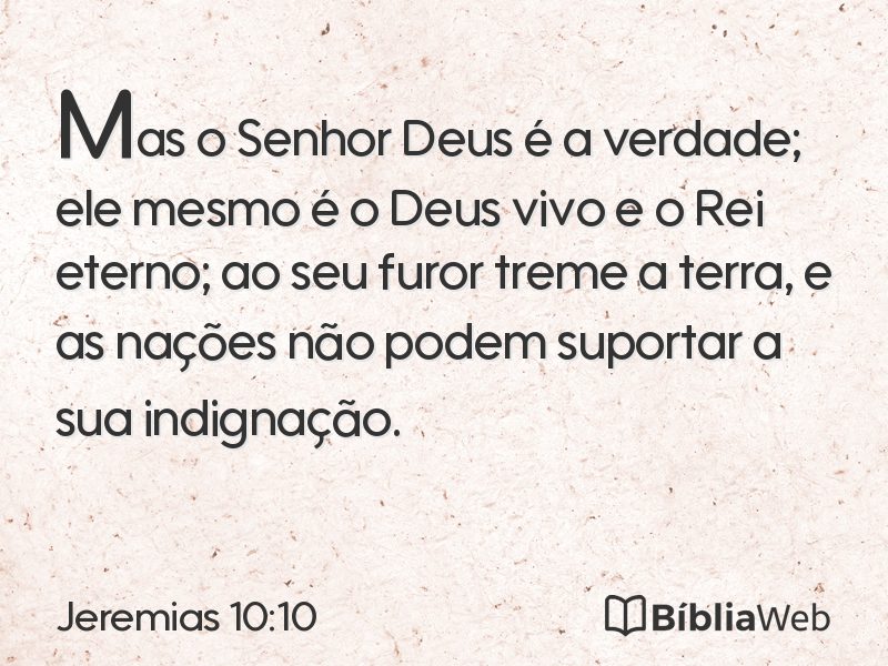 Jeremias 10:10 em imagem para compartilhar