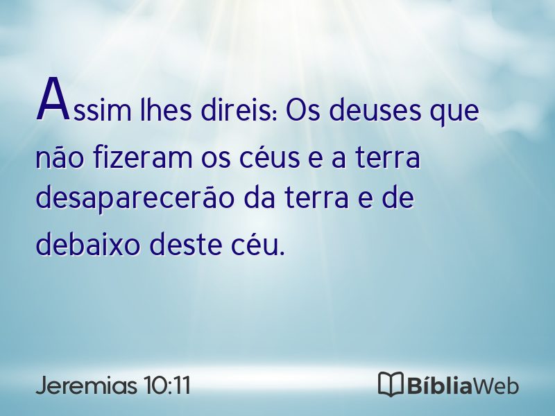 Jeremias 10:11 em imagem para compartilhar