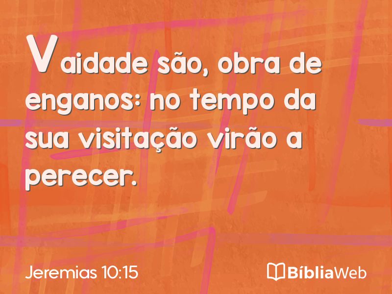 Jeremias 10:15 em imagem para compartilhar