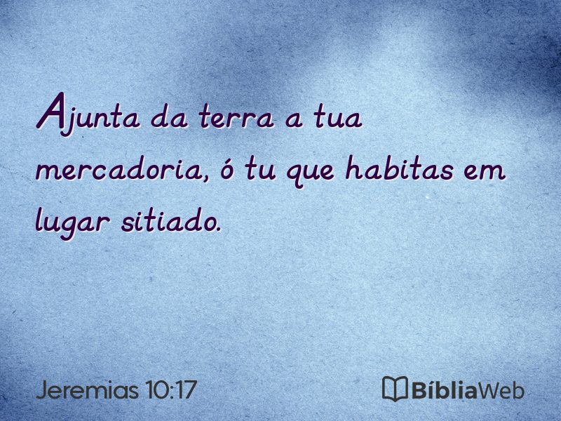 Jeremias 10:17 em imagem para compartilhar