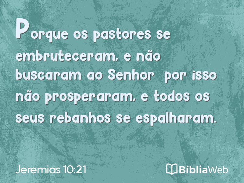Jeremias 10:21 em imagem para compartilhar