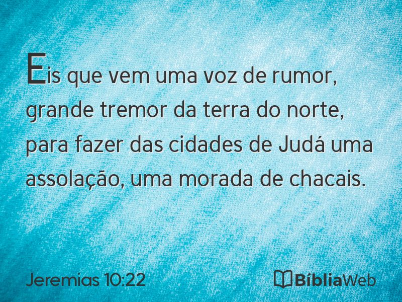 Jeremias 10:22 em imagem para compartilhar