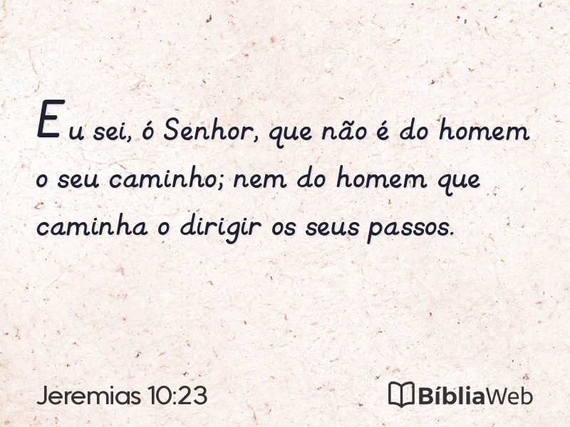 Jeremias 10:23 em imagem para compartilhar