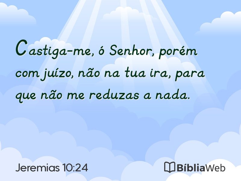 Jeremias 10:24 em imagem para compartilhar