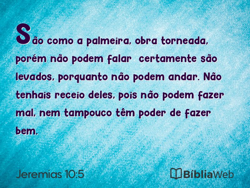Jeremias 10:5 em imagem para compartilhar