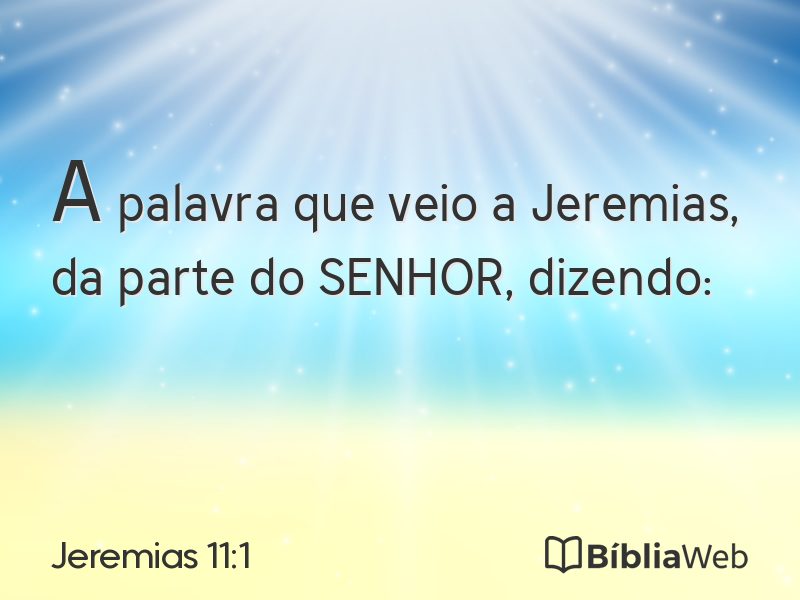 Jeremias 11:1 em imagem para compartilhar