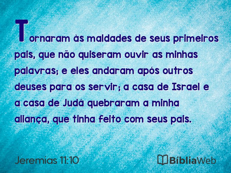 Jeremias 11:10 em imagem para compartilhar