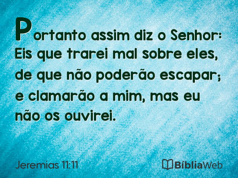 Jeremias 11:11 em imagem para compartilhar