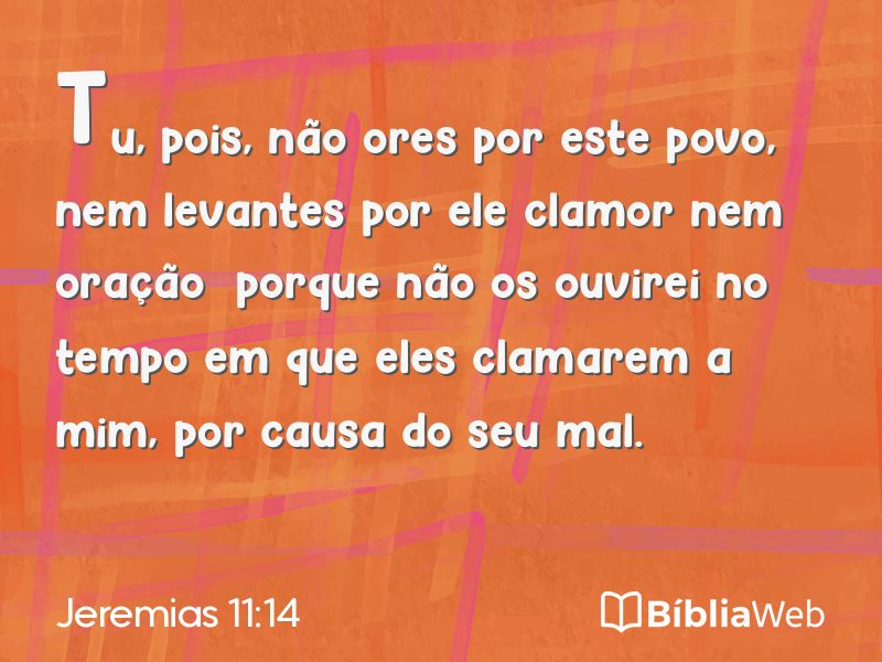 Jeremias 11:14 em imagem para compartilhar