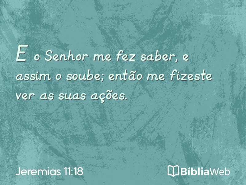 Jeremias 11:18 em imagem para compartilhar