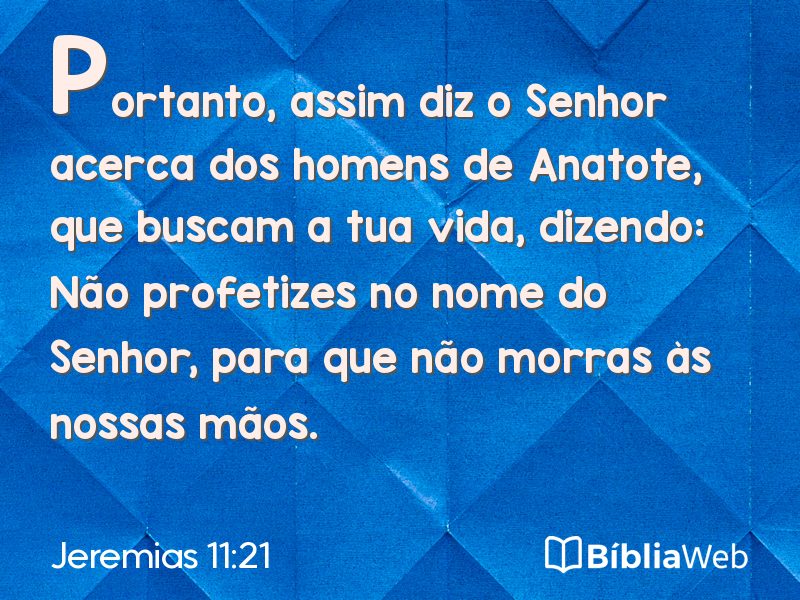Jeremias 11:21 em imagem para compartilhar