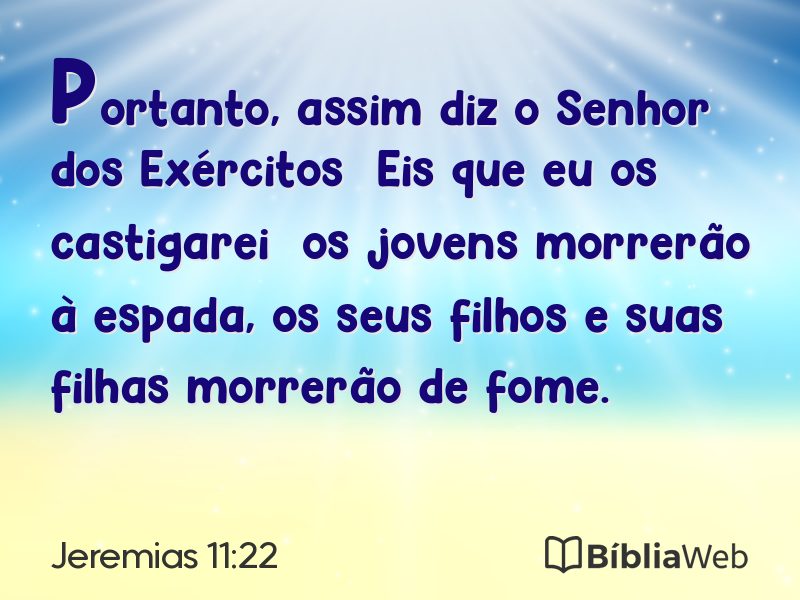 Jeremias 11:22 em imagem para compartilhar