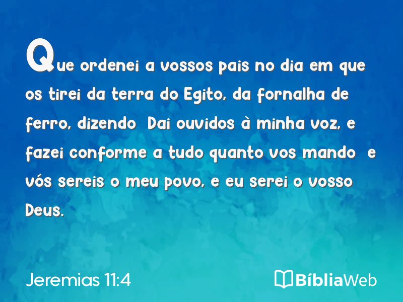 Jeremias 11:4 em imagem para compartilhar
