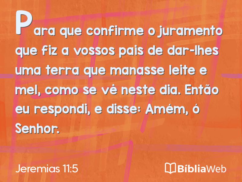 Jeremias 11:5 em imagem para compartilhar