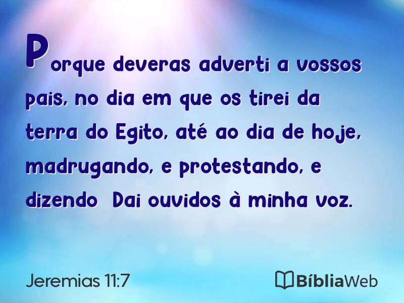 Jeremias 11:7 em imagem para compartilhar