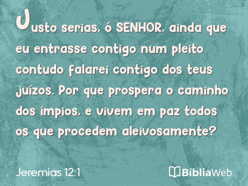 Jeremias 12:1 em imagem para compartilhar