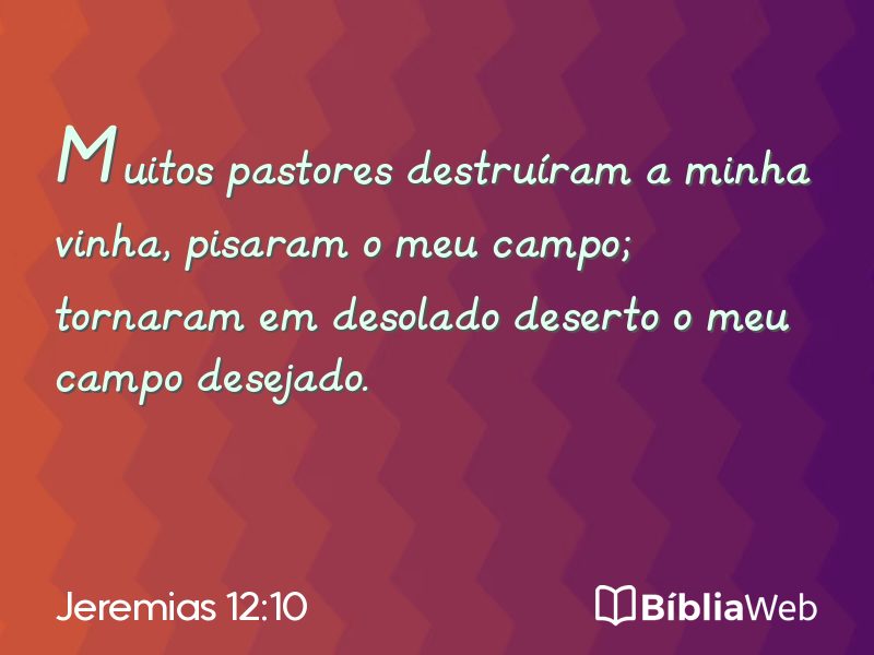 Jeremias 12:10 em imagem para compartilhar