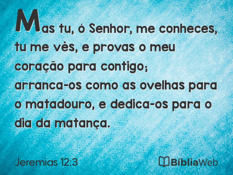 Jeremias 12:3 em imagem para compartilhar