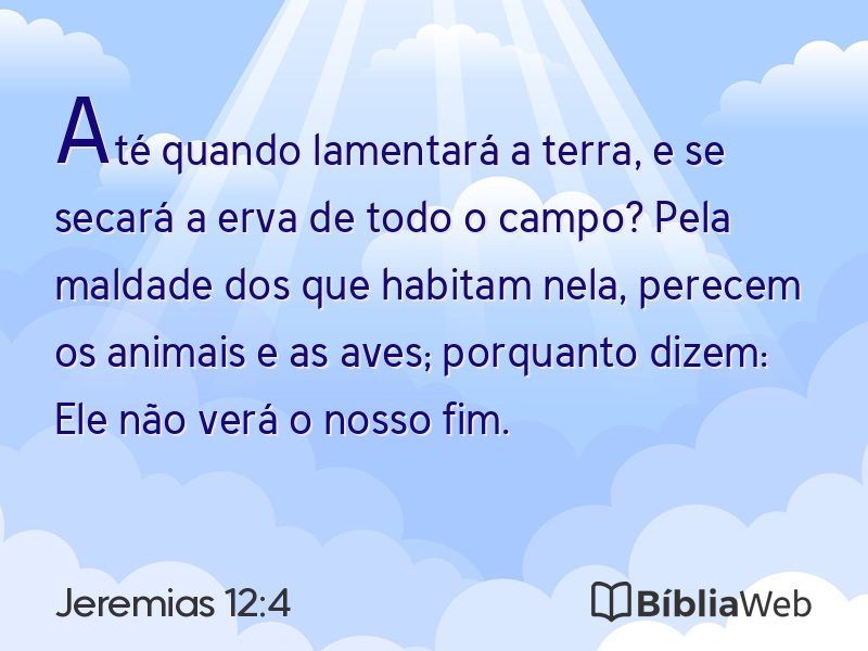 Jeremias 12:4 em imagem para compartilhar