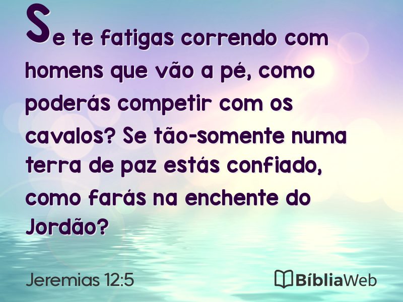 Jeremias 12:5 em imagem para compartilhar