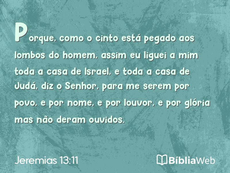 Jeremias 13:11 em imagem para compartilhar
