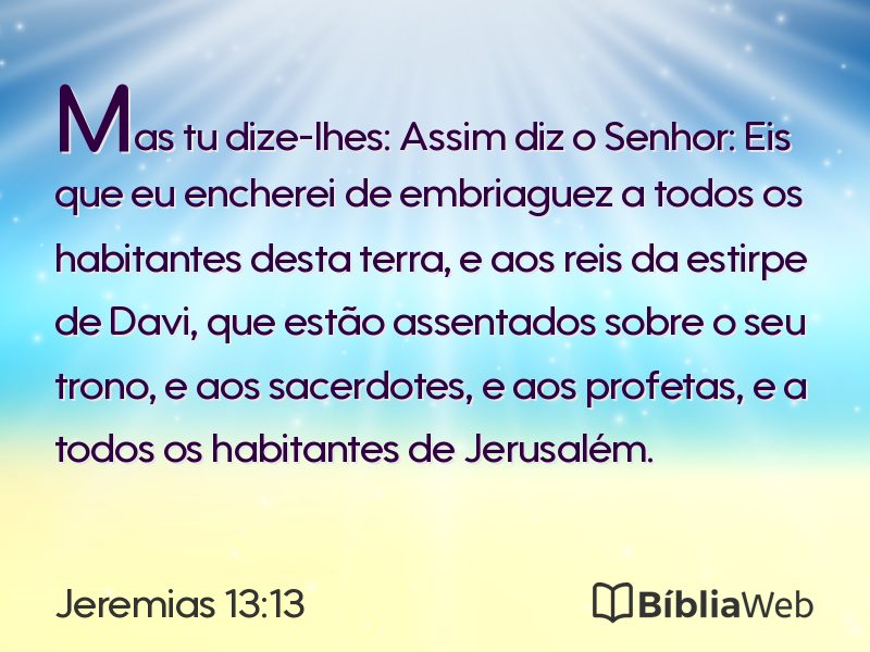 Jeremias 13:13 em imagem para compartilhar
