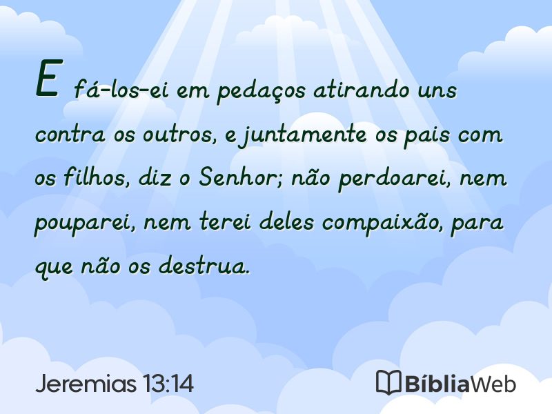 Jeremias 13:14 em imagem para compartilhar