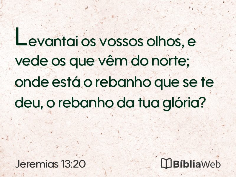 Jeremias 13:20 em imagem para compartilhar