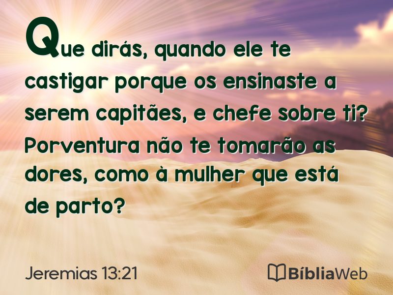 Jeremias 13:21 em imagem para compartilhar