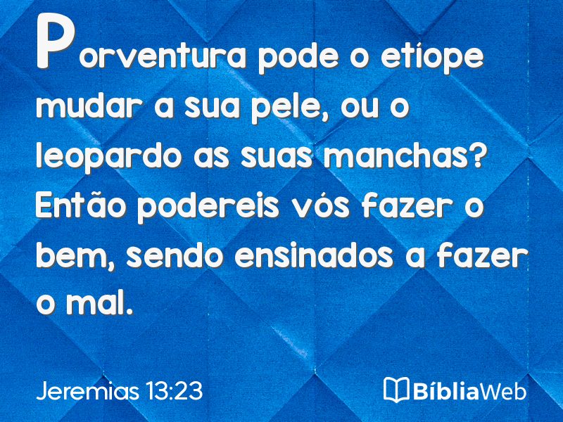 Jeremias 13:23 em imagem para compartilhar