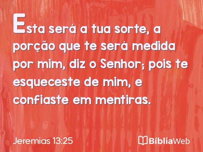 Jeremias 13:25 em imagem para compartilhar