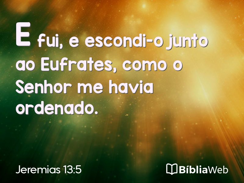 Jeremias 13:5 em imagem para compartilhar